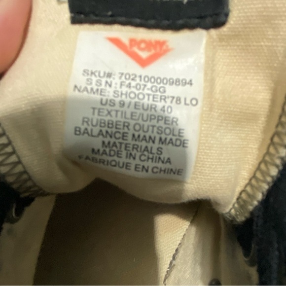 Pony Shooter “78” LO casual streetwear sneakers skater grunge  size 9 - Picture 14 of 16